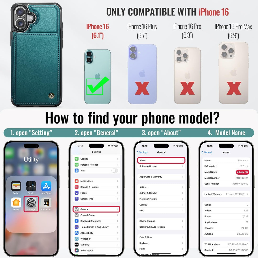 Vinich Shield: iPhone 16 Pro Wallet Case, Purple - DOKUTRONIX