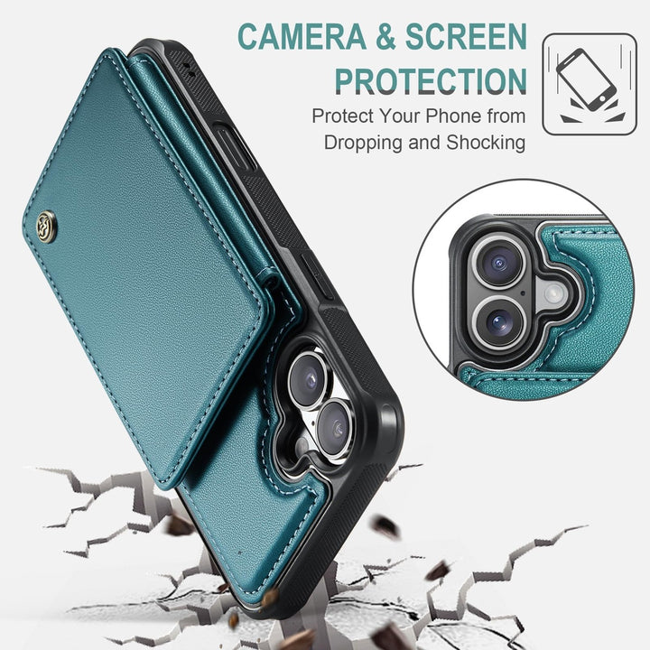 Vinich Shield: iPhone 16 Pro Wallet Case, Purple - DOKUTRONIX