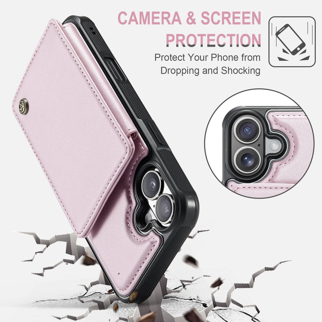 Vinich Shield: iPhone 16 Pro Wallet Case, Purple - DOKUTRONIX