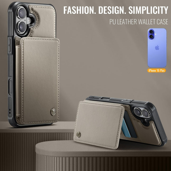 Vinich Shield: iPhone 16 Pro Wallet Case, Purple - DOKUTRONIX