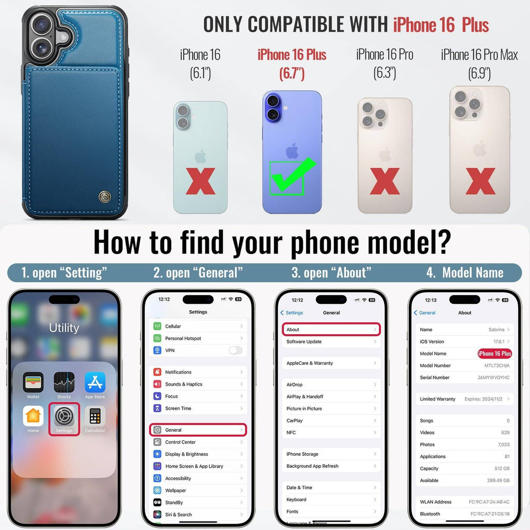 Vinich Shield: iPhone 16 Pro Wallet Case, Purple - DOKUTRONIX