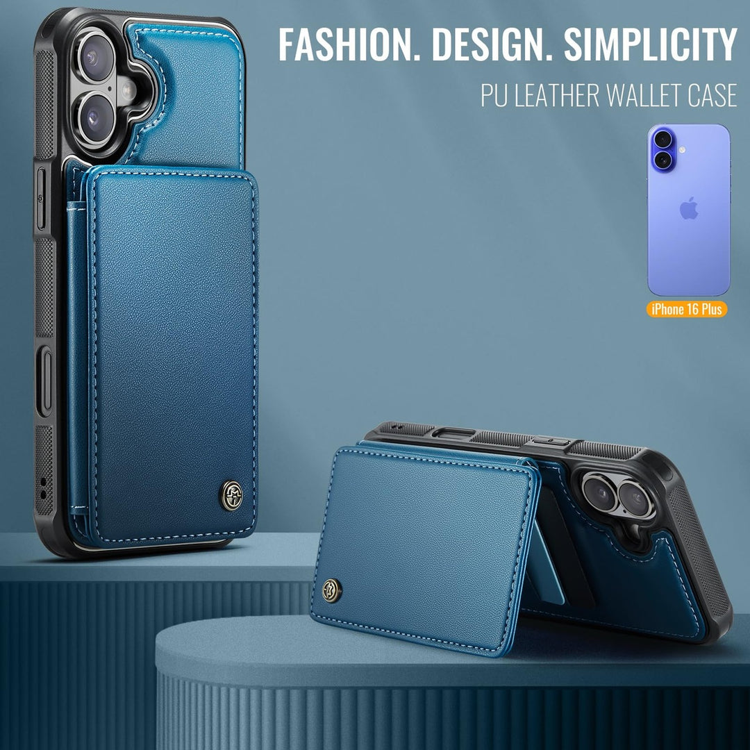 Vinich Shield: iPhone 16 Pro Wallet Case, Purple - DOKUTRONIX