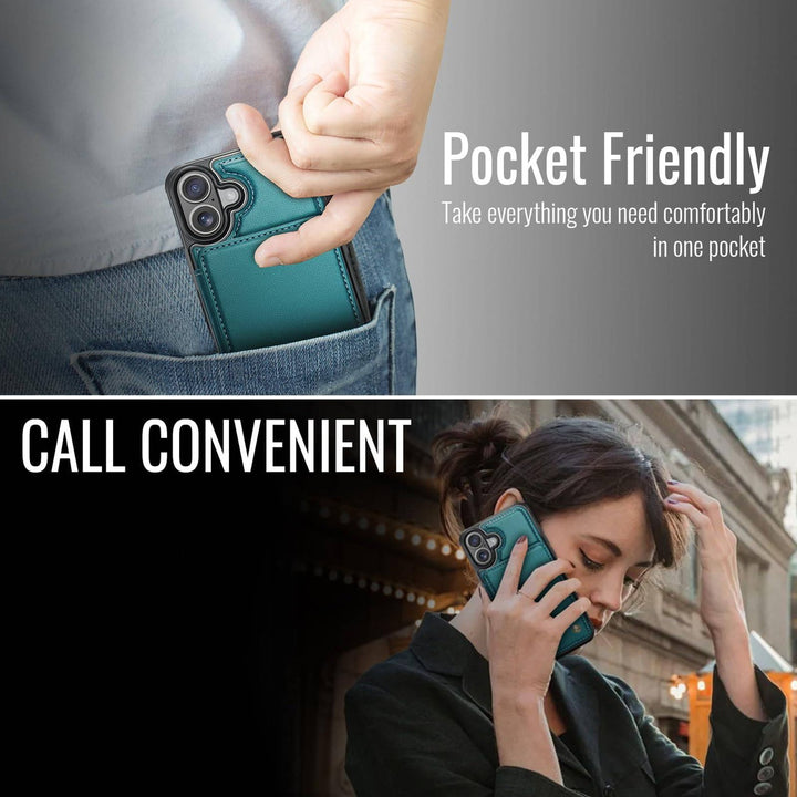 Vinich Shield: iPhone 16 Pro Wallet Case, Purple - DOKUTRONIX