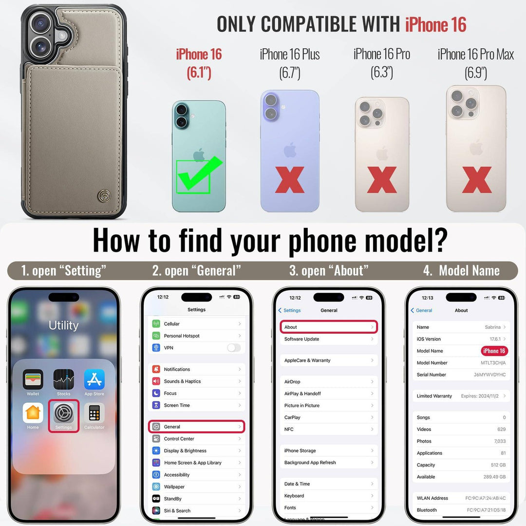 Vinich Shield: iPhone 16 Pro Wallet Case, Purple - DOKUTRONIX