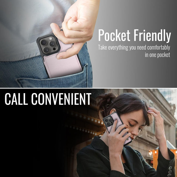 Vinich Shield: iPhone 16 Pro Wallet Case, Purple - DOKUTRONIX