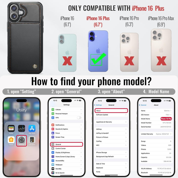 Vinich Shield: iPhone 16 Pro Wallet Case, Purple - DOKUTRONIX