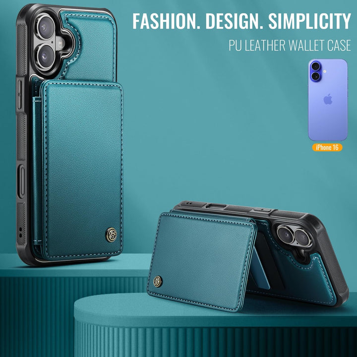 Vinich Shield: iPhone 16 Pro Wallet Case, Purple - DOKUTRONIX