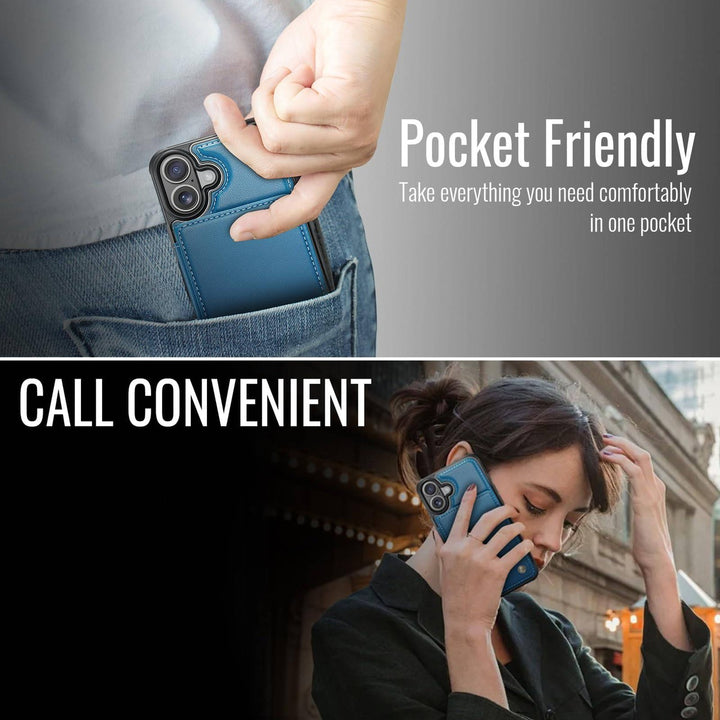 Vinich Shield: iPhone 16 Pro Wallet Case, Purple - DOKUTRONIX