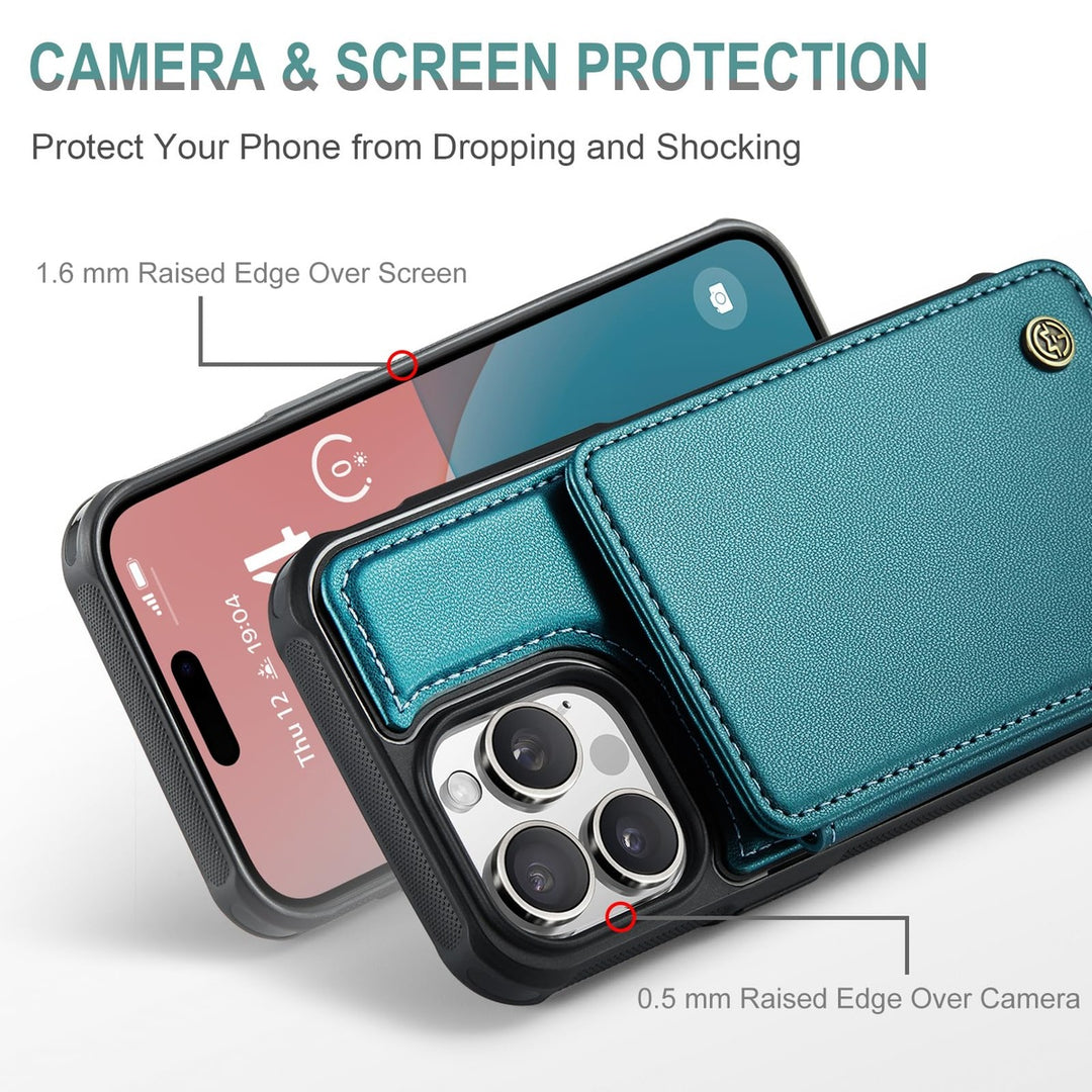 Vinich Shield: iPhone 16 Pro Wallet Case, Purple - DOKUTRONIX