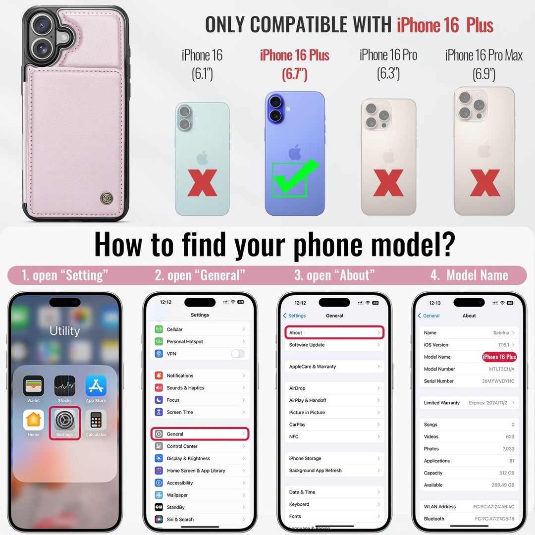 Vinich Shield: iPhone 16 Pro Wallet Case, Purple - DOKUTRONIX