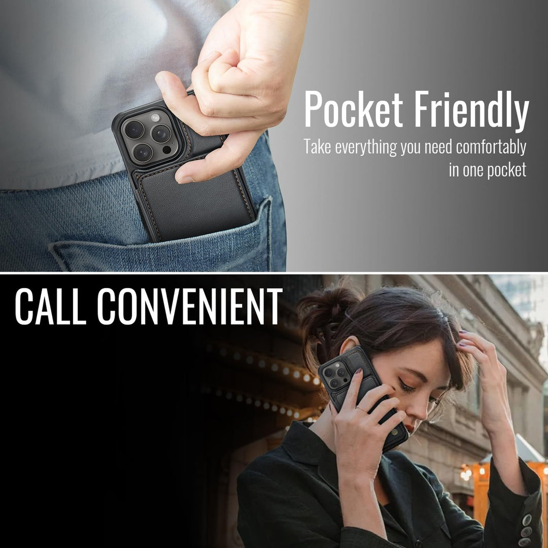 Vinich Shield: iPhone 16 Pro Wallet Case, Purple - DOKUTRONIX