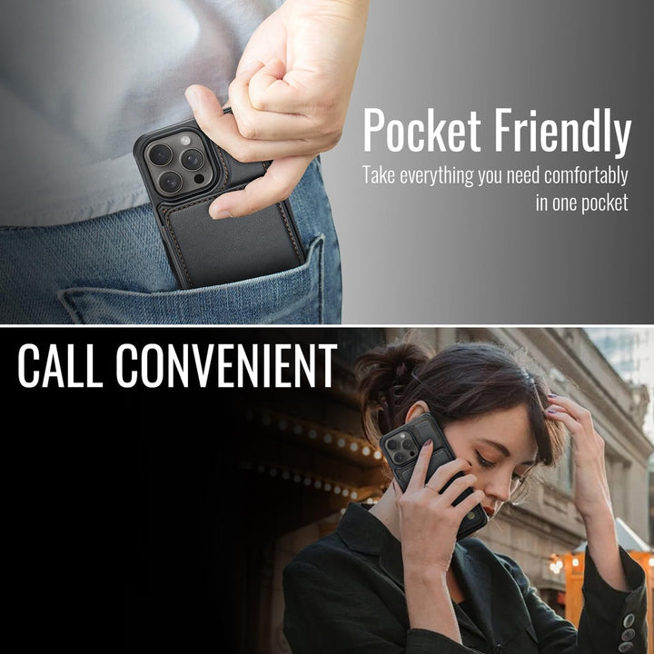 Vinich Shield: iPhone 16 Pro Wallet Case, Purple - DOKUTRONIX