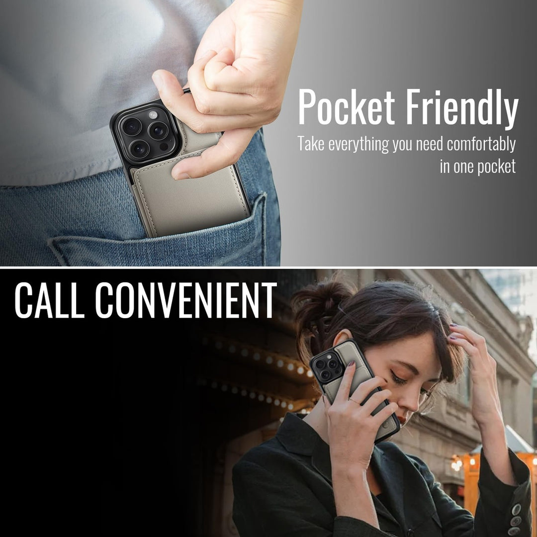 Vinich Shield: iPhone 16 Pro Wallet Case, Purple - DOKUTRONIX