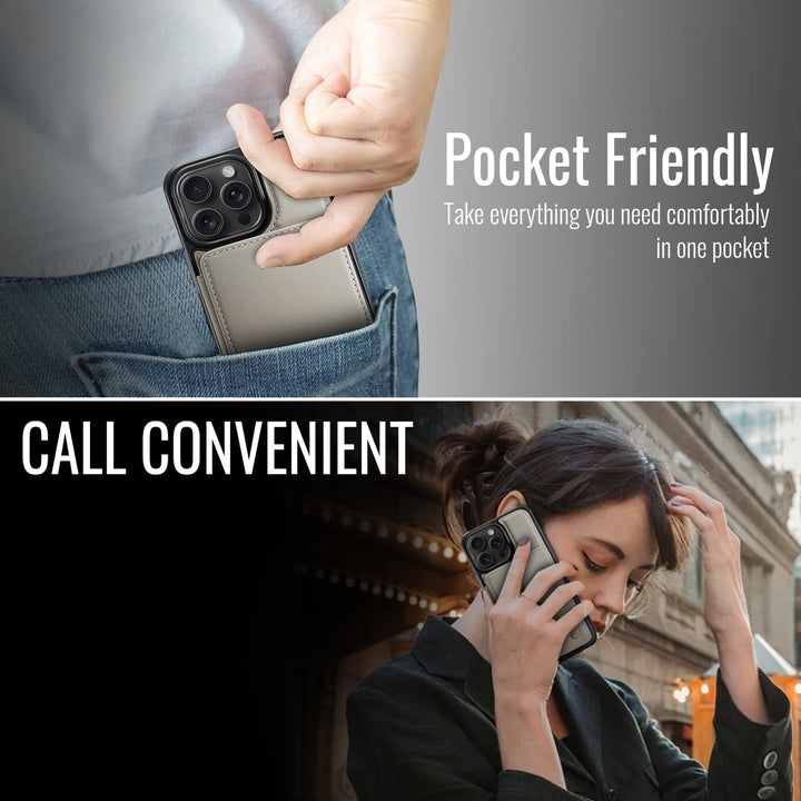 Vinich Shield: iPhone 16 Pro Wallet Case, Purple - DOKUTRONIX