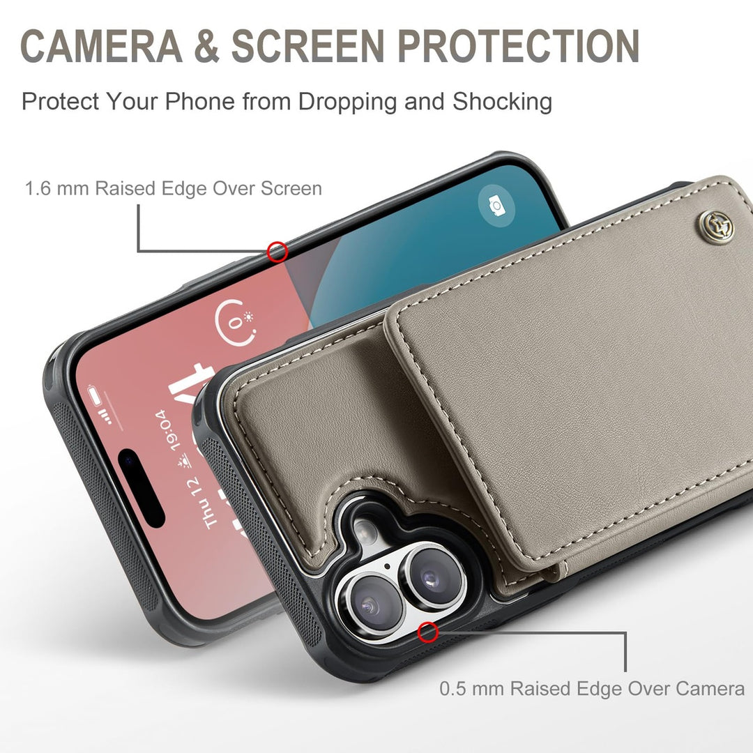 Vinich Shield: iPhone 16 Pro Wallet Case, Purple - DOKUTRONIX