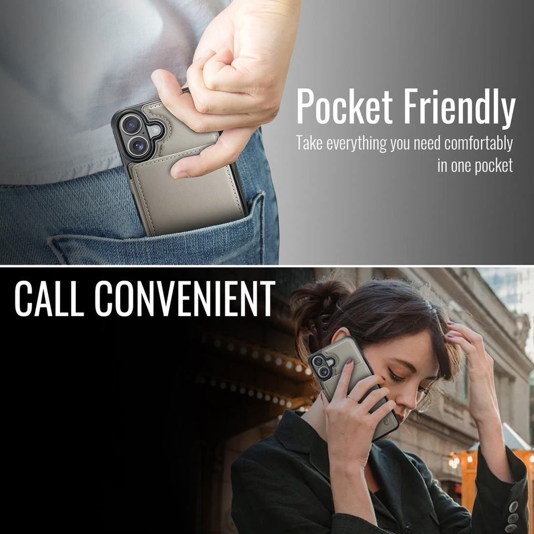 Vinich Shield: iPhone 16 Pro Wallet Case, Purple - DOKUTRONIX