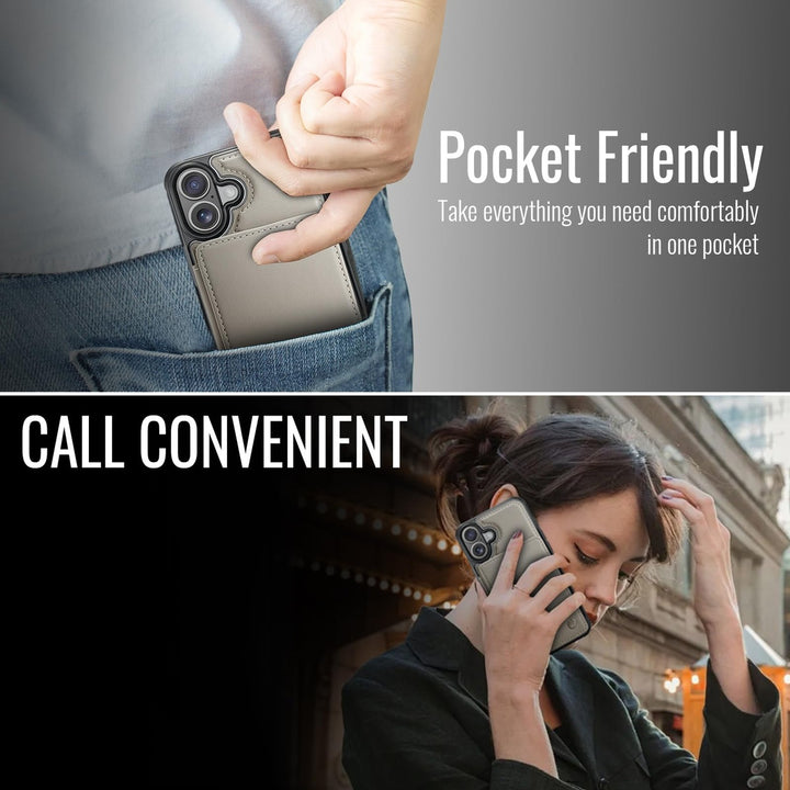 Vinich Shield: iPhone 16 Pro Wallet Case, Purple - DOKUTRONIX