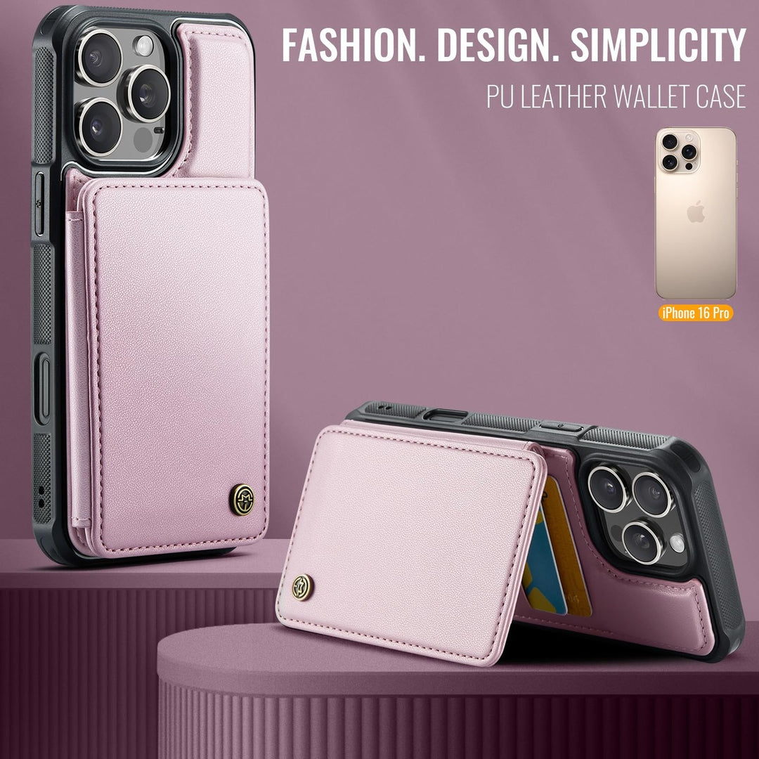 Vinich Shield: iPhone 16 Pro Wallet Case, Purple - DOKUTRONIX