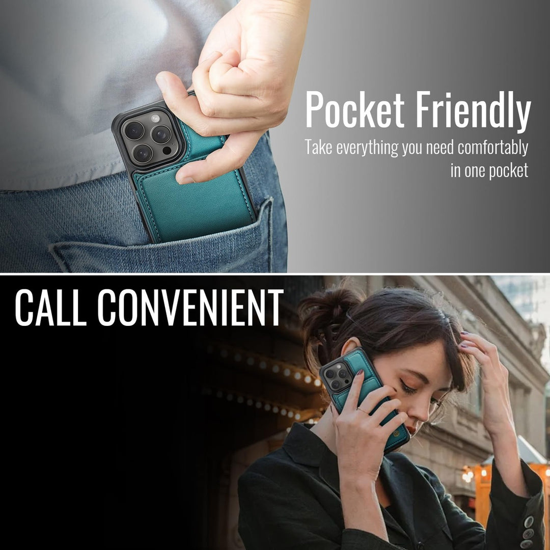 Vinich Shield: iPhone 16 Pro Wallet Case, Purple - DOKUTRONIX