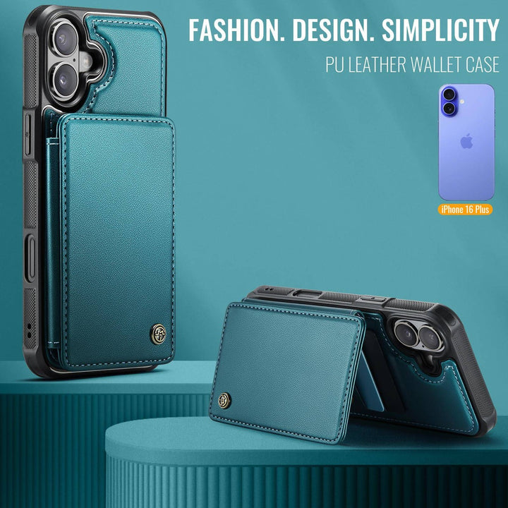 Vinich Shield: iPhone 16 Pro Wallet Case, Purple - DOKUTRONIX