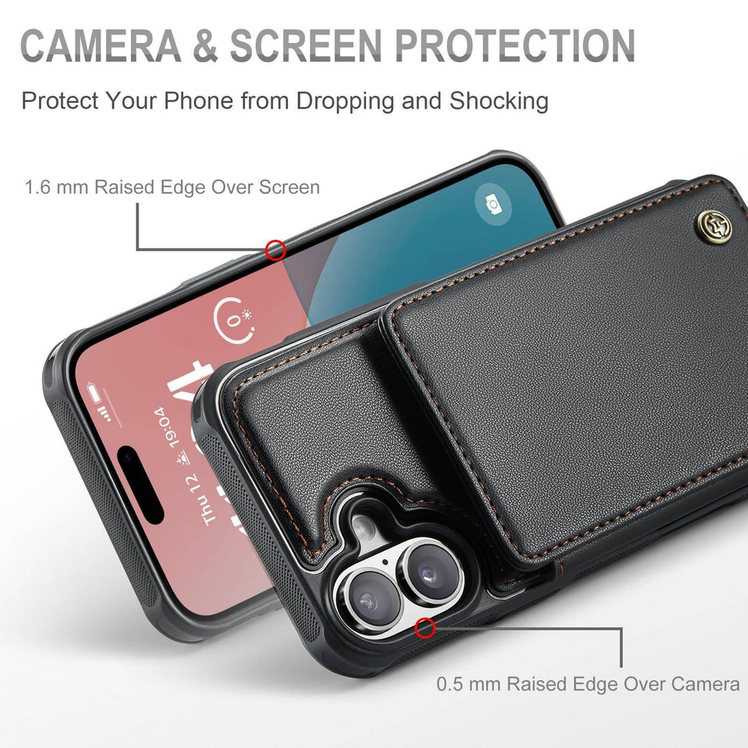 Vinich Shield: iPhone 16 Pro Wallet Case, Purple - DOKUTRONIX