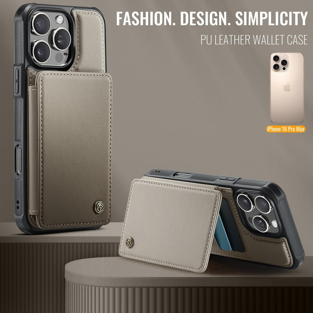 Vinich Shield: iPhone 16 Pro Wallet Case, Purple - DOKUTRONIX