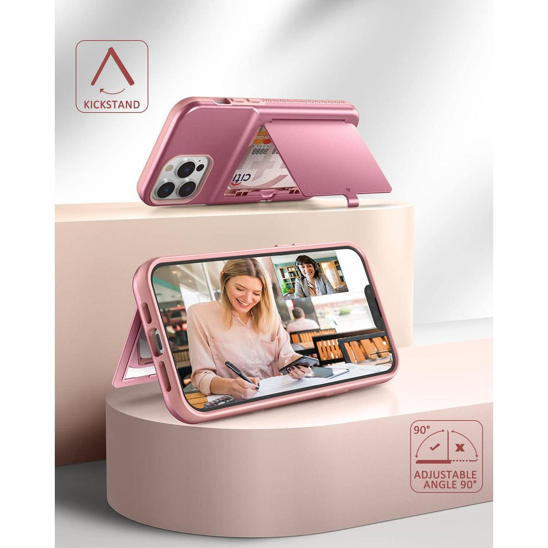 WeLoveCase Chic Pink Wallet Case for iPhone 13 Pro Max - DOKUTRONIX