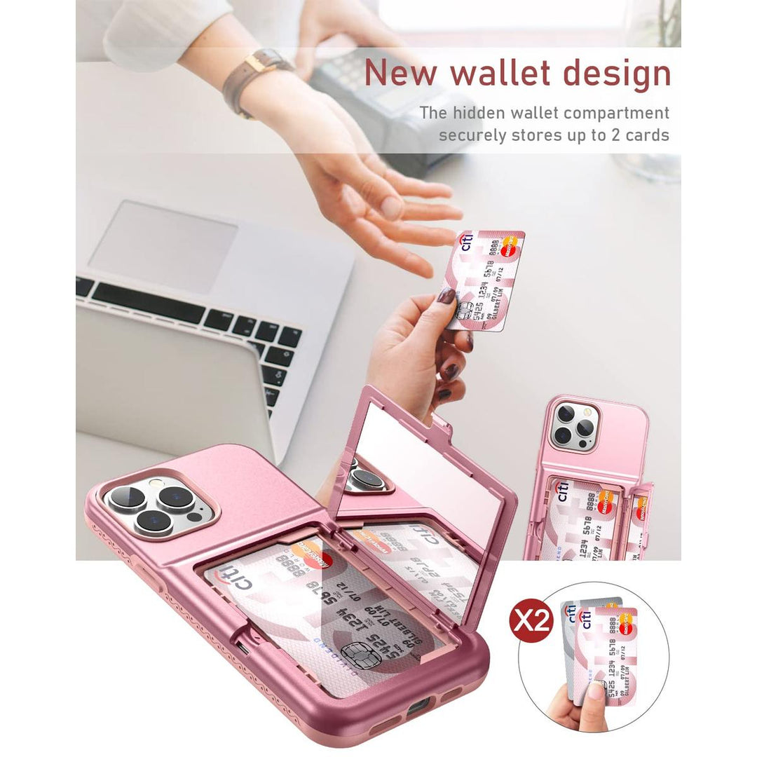 WeLoveCase Chic Pink Wallet Case for iPhone 13 Pro Max - DOKUTRONIX