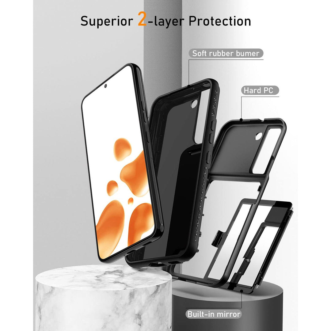 WeLoveCase Galaxy S22 Wallet & Mirror Cover - Purple - DOKUTRONIX