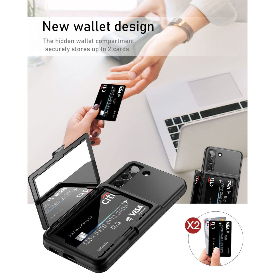 WeLoveCase Galaxy S22 Wallet & Mirror Cover - Purple - DOKUTRONIX