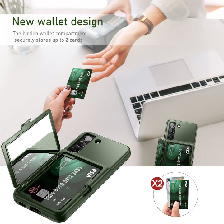 WeLoveCase Galaxy S22 Wallet & Mirror Cover - Purple - DOKUTRONIX