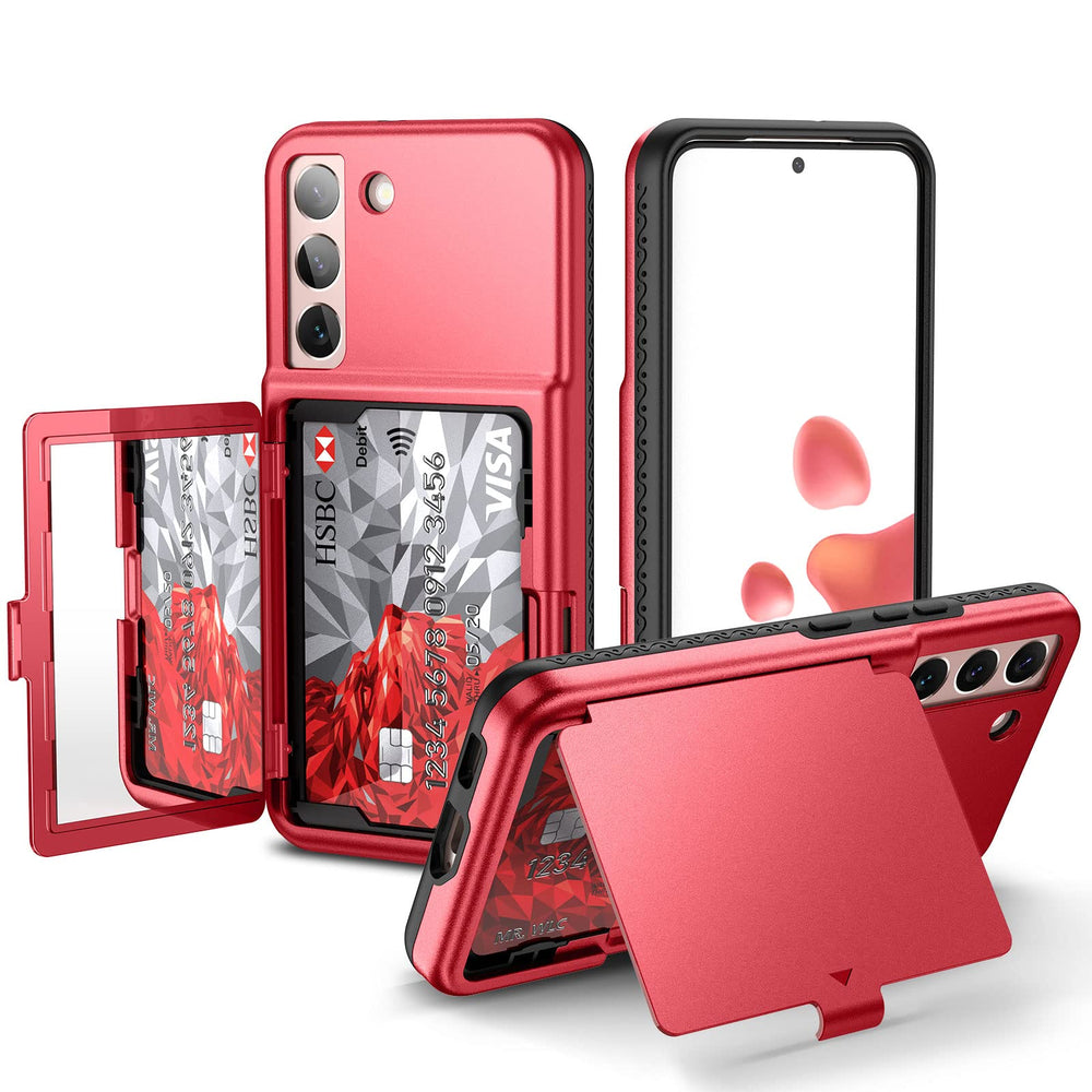 WeLoveCase Galaxy S22 Wallet & Mirror Cover - Purple - DOKUTRONIX