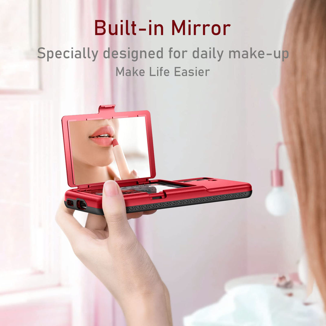 WeLoveCase Galaxy S22 Wallet & Mirror Cover - Purple - DOKUTRONIX