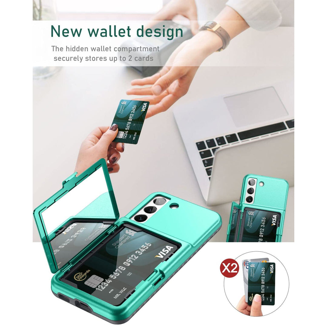 WeLoveCase Galaxy S22 Wallet & Mirror Cover - Purple - DOKUTRONIX