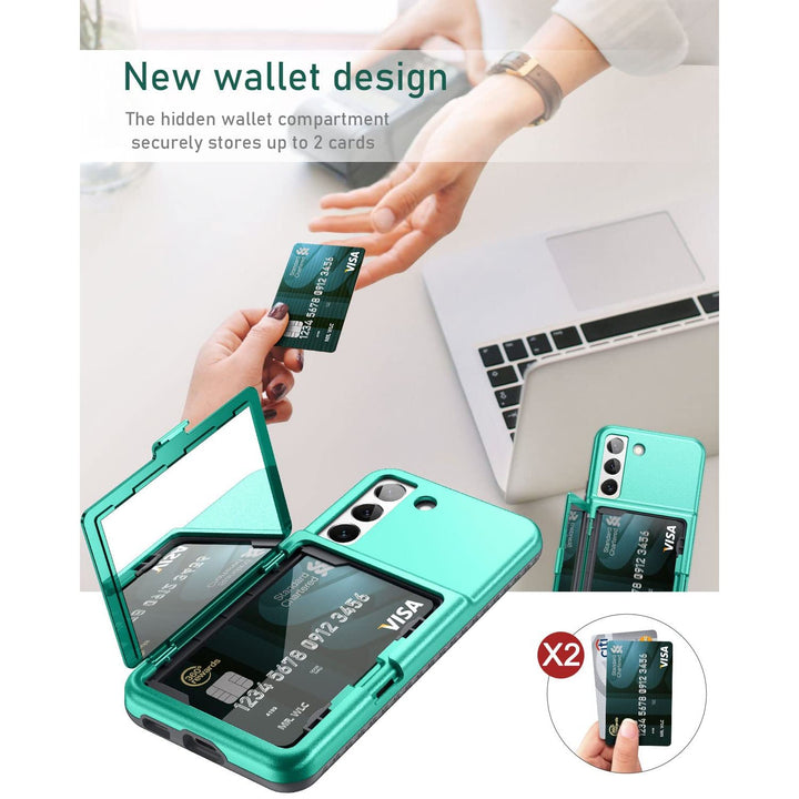 WeLoveCase Galaxy S22 Wallet & Mirror Cover - Purple - DOKUTRONIX