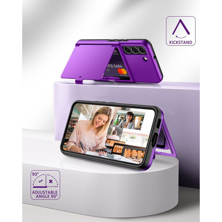 WeLoveCase Galaxy S22 Wallet & Mirror Cover - Purple - DOKUTRONIX