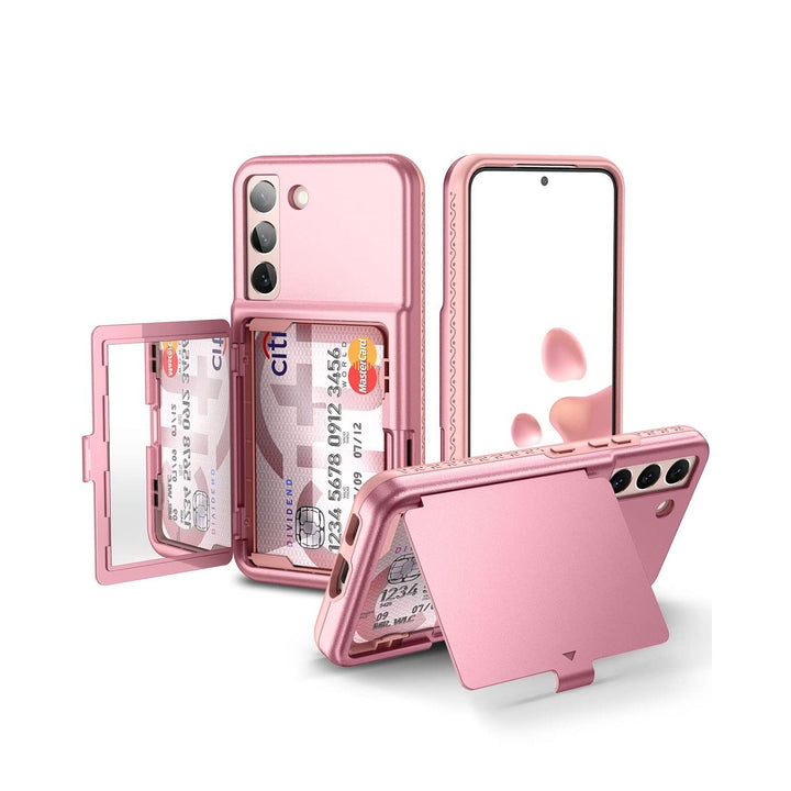 WeLoveCase Galaxy S22 Wallet & Mirror Cover - Purple - DOKUTRONIX