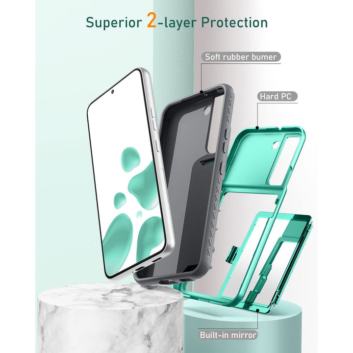 WeLoveCase Galaxy S22 Wallet & Mirror Cover - Purple - DOKUTRONIX