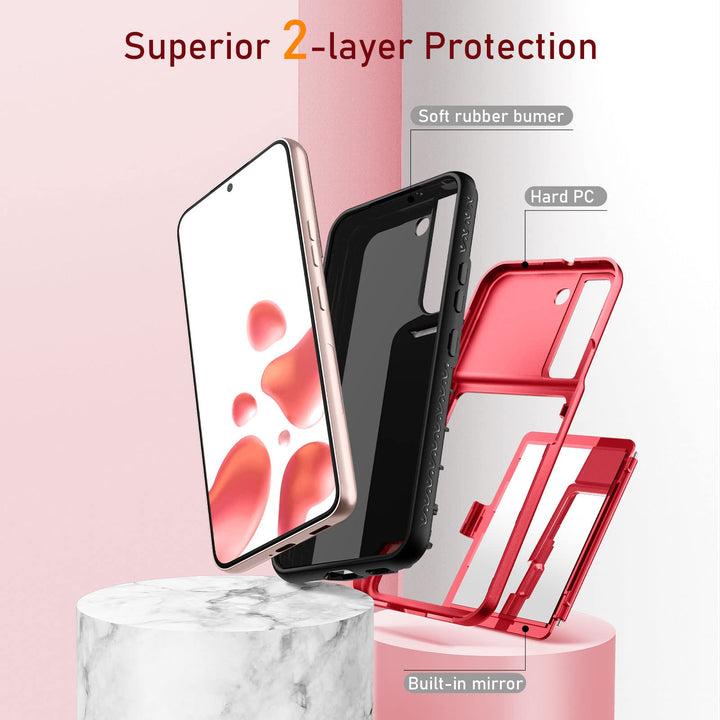 WeLoveCase Galaxy S22 Wallet & Mirror Cover - Purple - DOKUTRONIX