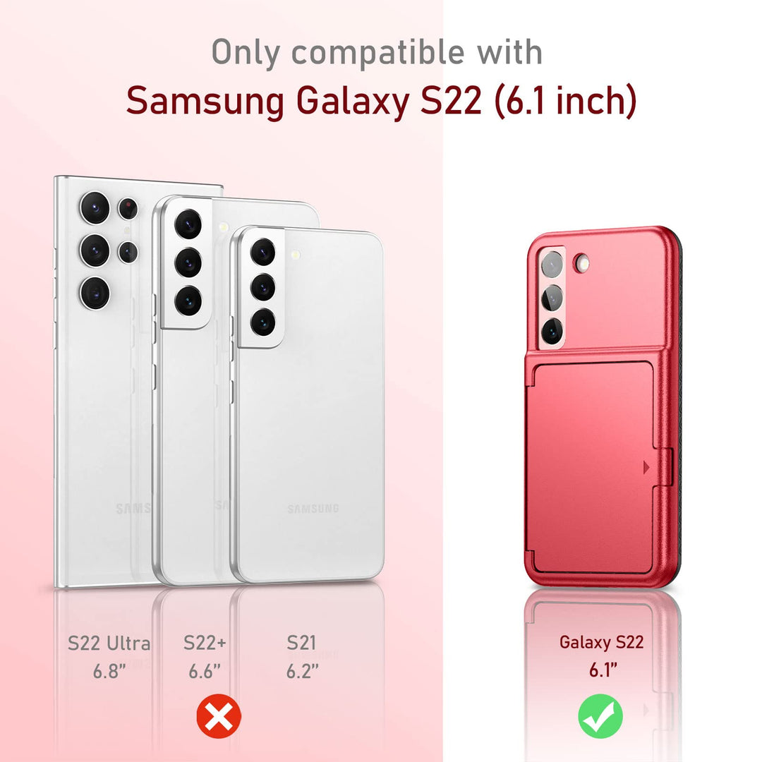 WeLoveCase Galaxy S22 Wallet & Mirror Cover - Purple - DOKUTRONIX