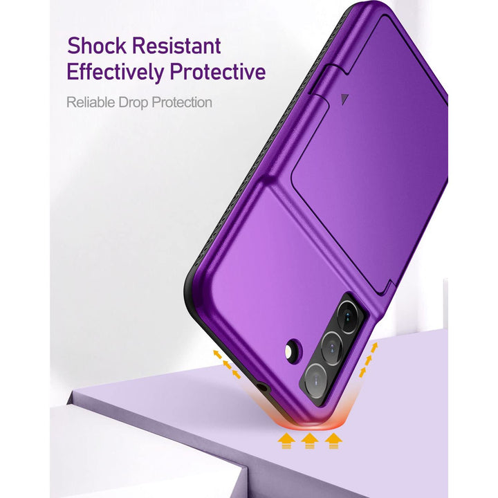 WeLoveCase Galaxy S22 Wallet & Mirror Cover - Purple - DOKUTRONIX