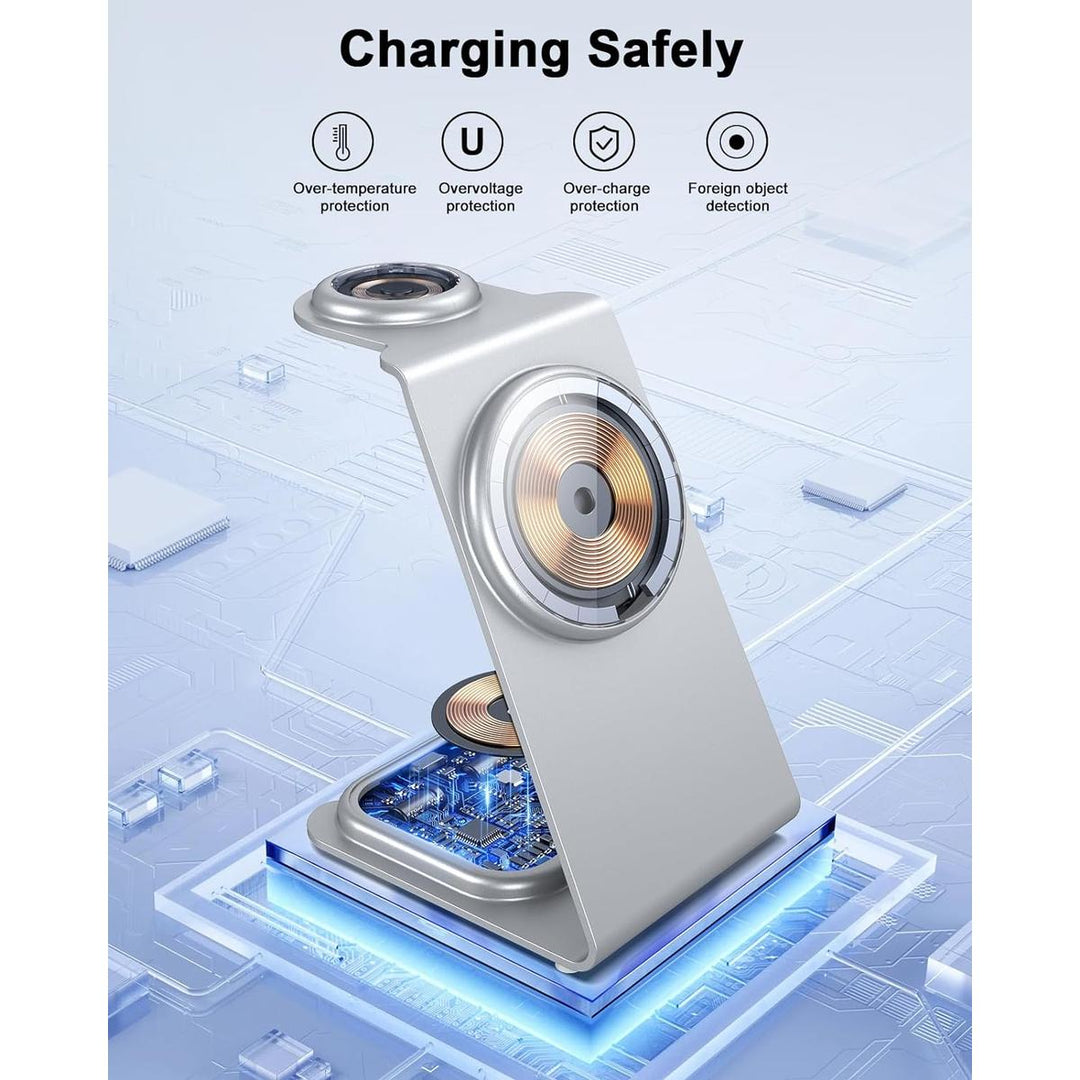MagCharge Pro: 3-in-1 Aluminum Station for Apple - DOKUTRONIX