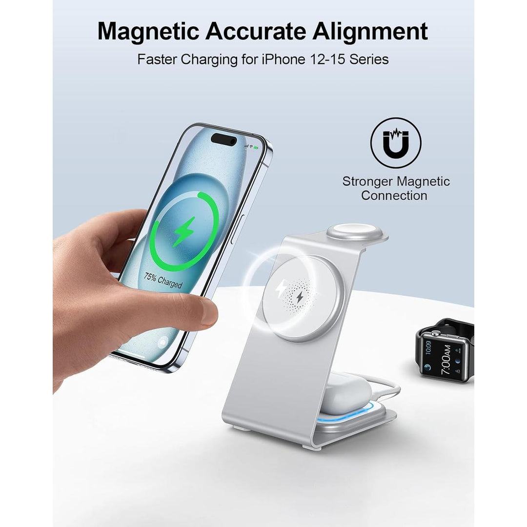 MagCharge Pro: 3-in-1 Aluminum Station for Apple - DOKUTRONIX
