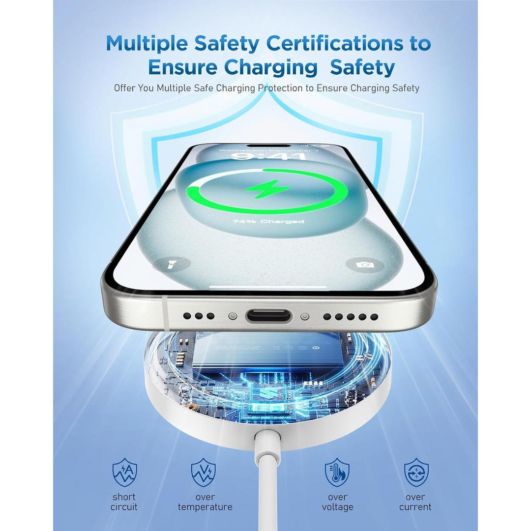 iCharge MagSafe Wireless Charger - White Edition - DOKUTRONIX