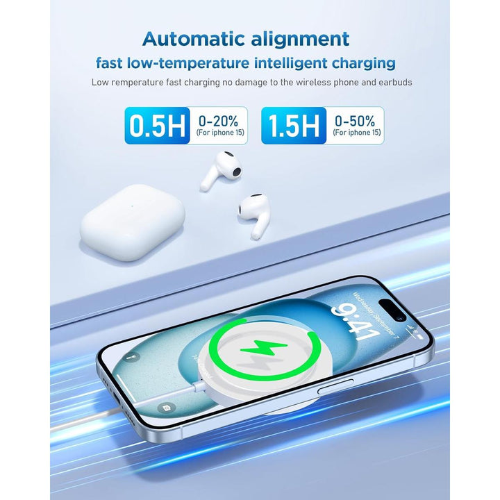 iCharge MagSafe Wireless Charger - White Edition - DOKUTRONIX