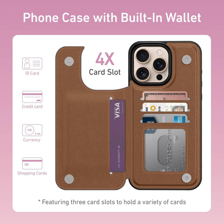Wildflower Wallet Case for iPhone 16 Pro - DOKUTRONIX