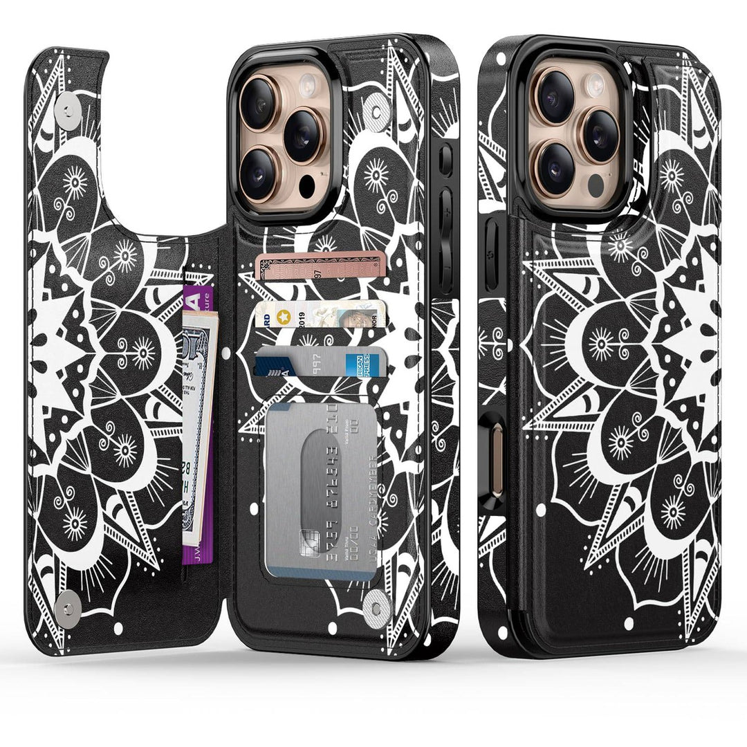 Wildflower Wallet Case for iPhone 16 Pro - DOKUTRONIX