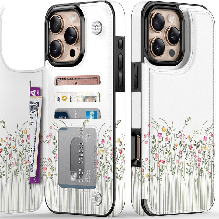 Wildflower Wallet Case for iPhone 16 Pro - DOKUTRONIX