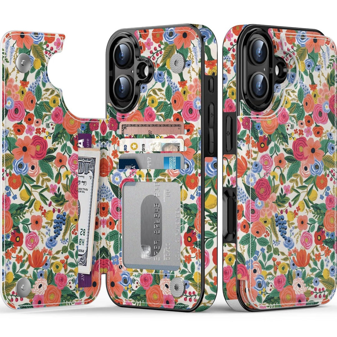 Wildflower Wallet Case for iPhone 16 Pro - DOKUTRONIX