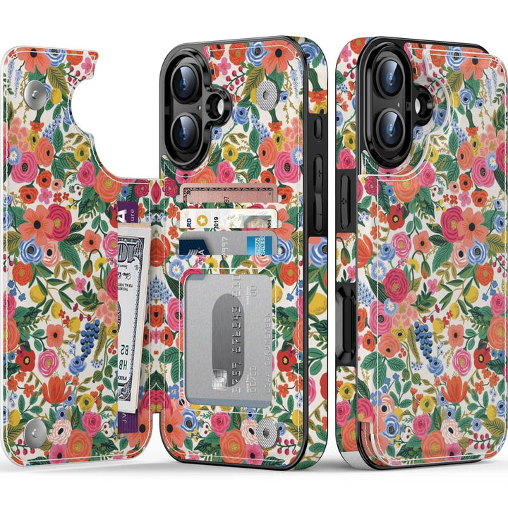 Wildflower Wallet Case for iPhone 16 Pro - DOKUTRONIX